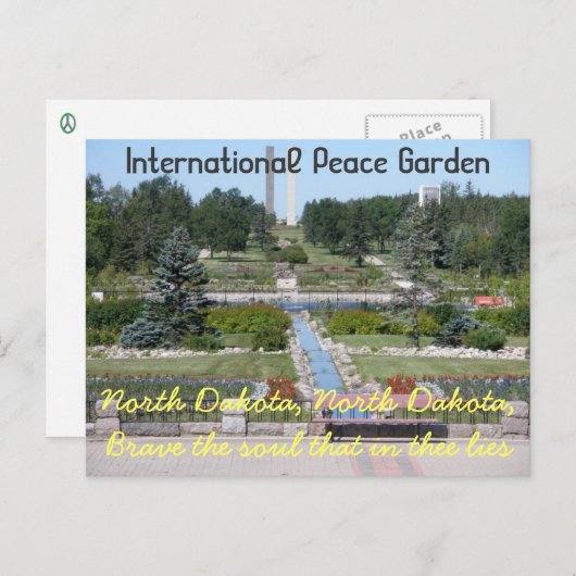 平和庭のノースダコタの国際的な郵便はがき ポストカード (正面/裏面)