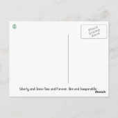 平和庭のノースダコタの国際的な郵便はがき ポストカード (裏面)