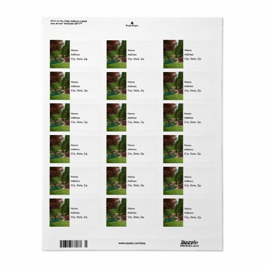 平和庭園住所 シール (フルシート)