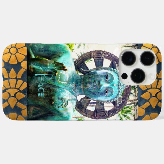 平和引用文アジアターコイズ仏像写真 Case-Mate iPhoneケース (裏面 (横))