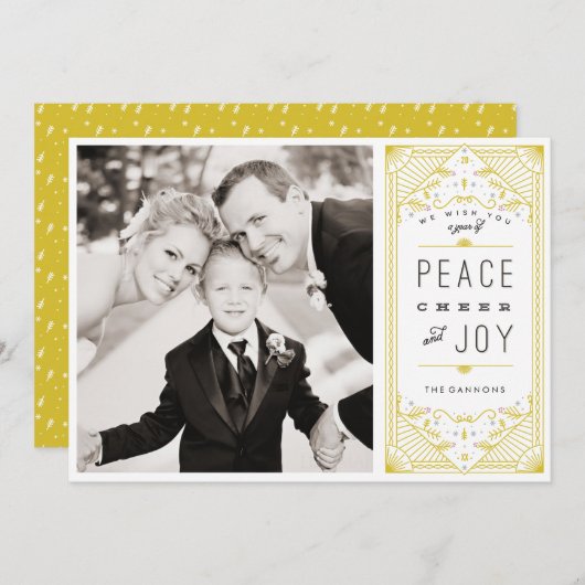 平和応援の喜びの休日の写真カード シーズンカード (正面/裏面)