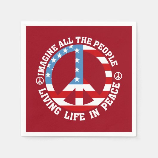 平和想像 スタンダードカクテルナプキン (正面)