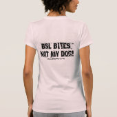 平和愛いじめっ子の女性のHanes ComfortSoft® Tシャツ (裏面)