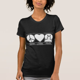 平和愛およびかたつむり Tシャツ