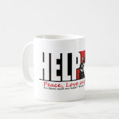 平和愛およびくま コーヒーマグカップ (正面左)