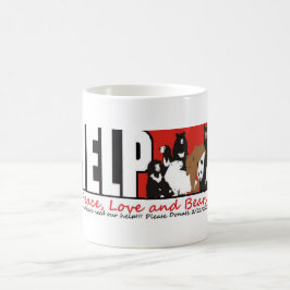 平和愛およびくま コーヒーマグカップ