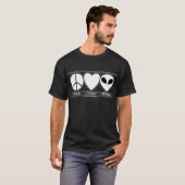 平和愛およびエイリアン Tシャツ (正面フル)
