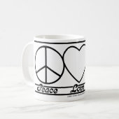 平和愛およびカバ コーヒーマグカップ (正面左)