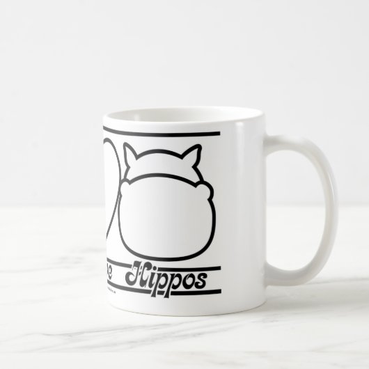 平和愛およびカバ コーヒーマグカップ (右)