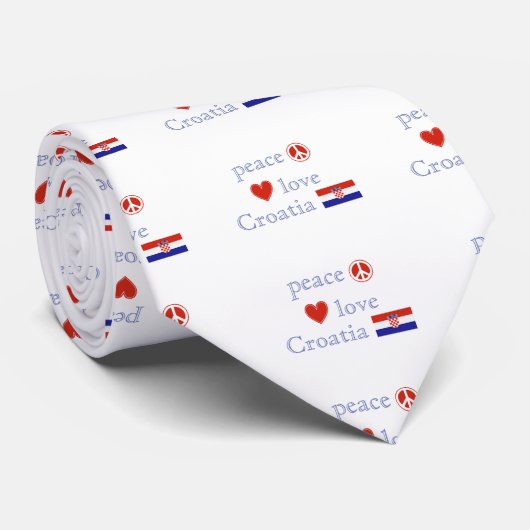 平和愛およびクロアチア ネクタイ (ロール)