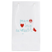 平和愛およびサスカッチ スモールペーパーバッグ (正面)