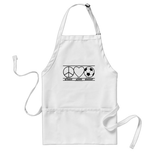 平和愛およびサッカー スタンダードエプロン (正面)