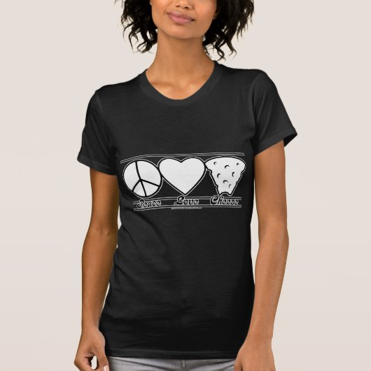 平和愛およびチーズ Tシャツ (正面)