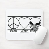 平和愛およびハンバーガー マウスパッド (マウス)