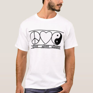平和愛およびバランス Tシャツ