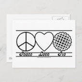 平和愛およびパイ ポストカード (正面/裏面)