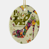 平和愛およびファッションのグラフィックArt. セラミックオーナメント (右)