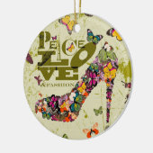 平和愛およびファッションのグラフィックArt. セラミックオーナメント (左)