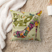 平和愛およびファッションのxo PJ クッション (ブランケット)