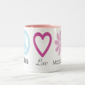 平和愛およびマカロニのマグ ツートーンマグカップ (中央)