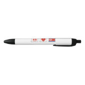 平和愛および北朝鮮の正方形 黒ボールペン (ボトム)