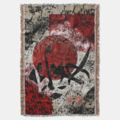 平和愛および希望#1 スローブランケット (正面縦)