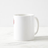 平和愛および幸福のマグ コーヒーマグカップ (正面右)