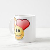 平和愛および幸福のマグ コーヒーマグカップ (正面左)