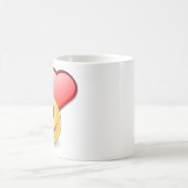 平和愛および幸福のマグ コーヒーマグカップ (中央)