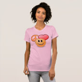 平和愛および幸福の女性のTシャツ Tシャツ (正面フル)