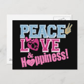 平和愛および幸福 ポストカード (正面/裏面)