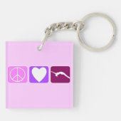 平和愛および転倒 キーホルダー (裏面)