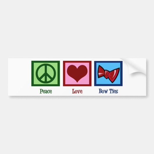 平和愛ちょうネクタイ バンパーステッカー (正面)