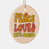 平和愛とアンチ人種差別 セラミックオーナメント (右)