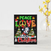 平和愛とクリスマス愛のサンタヤギの所有者 カード (黄色い花)