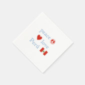 平和愛とペルー スタンダードカクテルナプキン (角)