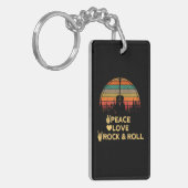 平和愛とロックンロール キーホルダー (正面左)