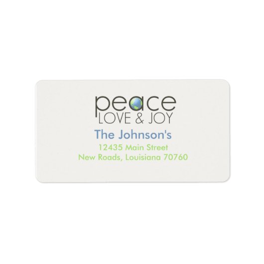 平和愛と喜び ラベル (正面)