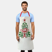 平和愛のクリスマス エプロン (着用した状態)