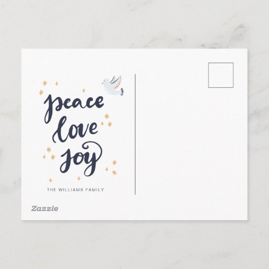 『平和愛の喜び』 |フォトホリデーカード シーズンポストカード (裏面)