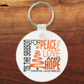 平和愛の希望クリスマス子宮内膜がん キーホルダー (正面)