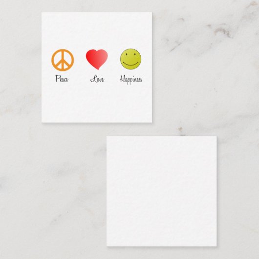 平和愛の幸福の象徴 スクエア名刺 (正面/裏面)
