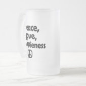 平和愛の幸福 フロストグラスビールジョッキ (正面左)