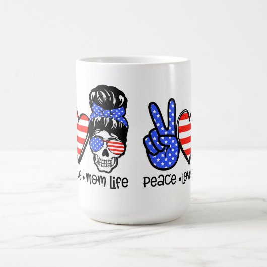 平和愛の母の生活 コーヒーマグカップ (中央)