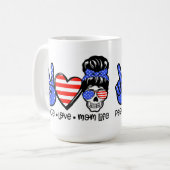 平和愛の母の生活 コーヒーマグカップ (正面左)