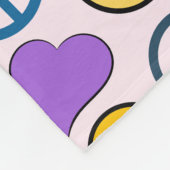 平和愛の笑いのパターン フリースブランケット (角)