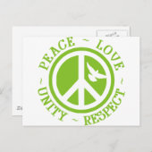 『平和愛の結束尊重』 ポストカード (正面/裏面)