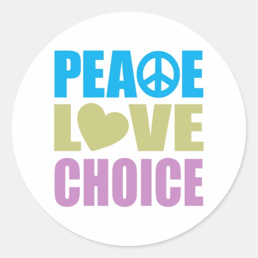 平和愛の選択 ラウンドシール (正面)