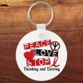 平和愛の飲ストップみと運転 キーホルダー (正面)