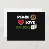 平和愛の麻雀ゲーム麻雀選手ゲーム インビテーションポストカード (正面/裏面)